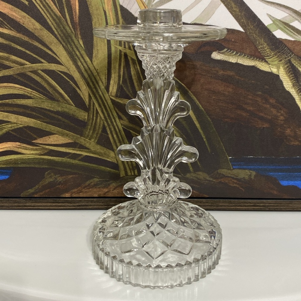 Indiana glass Company chandelier candlestick crystal